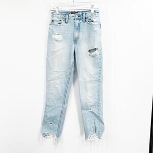 Abercrombie & Fitch Mom High Rise Distressed Jeans